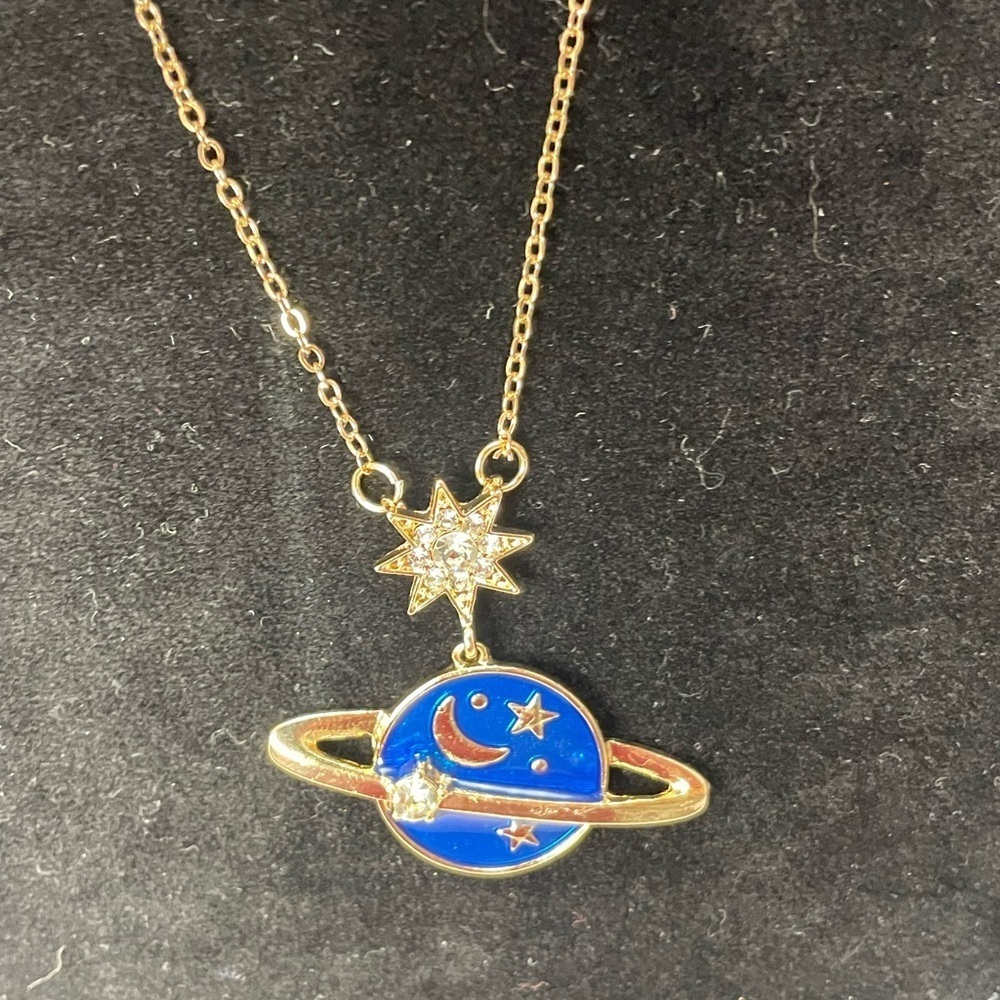 Starry Skies Jupiter and Star Necklace